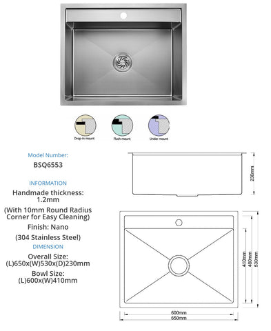 BOSHSINI Kitchen Sink BSQ6553