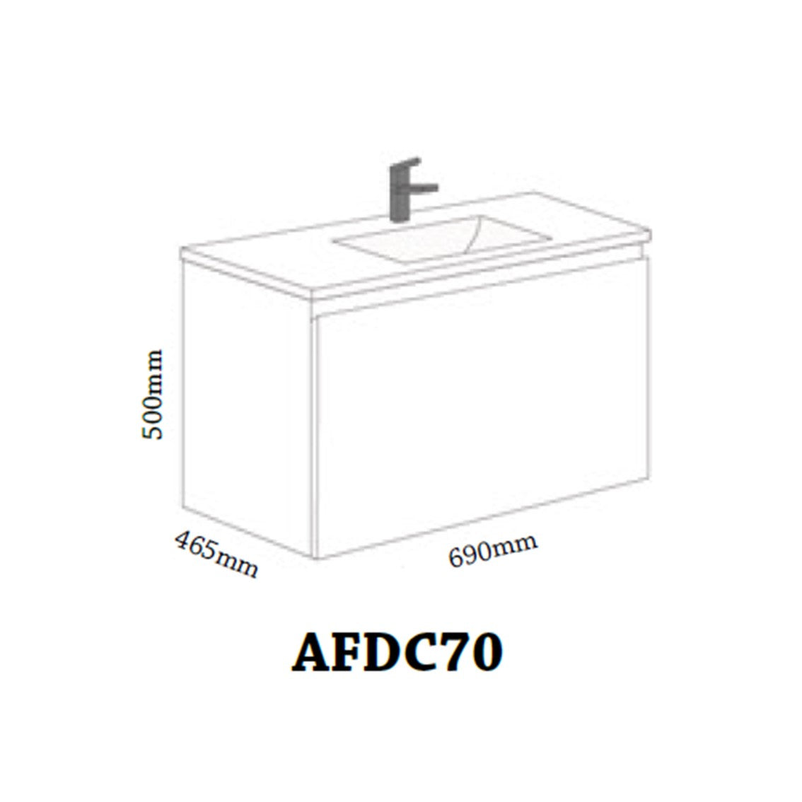 AQUAFINY Basin Cabinet L700mm AFBC70 – Haus Square Pte Ltd