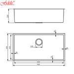 FIDELIS Gun Metal Honeycomb Nano Single Bowl Kitchen Sink L420/L600/L680/L760