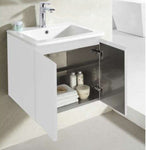 ZAFFIRO VANITY SET 304 SUS GLOSS WHITE Basin Cabinet & Mirror Cabinet - Couple Door