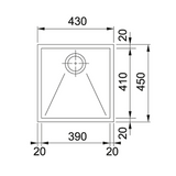 FRANKE Kitchen Sink Undermount Single Bowl  PZX 110-39