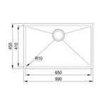 FRANKE Kitchen Sink Undermount Single Bowl  PZX 110-65