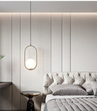 PENDANT LIGHT (BALL LIGHT W OVAL RING) 12004