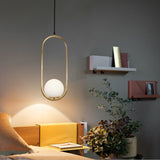 PENDANT LIGHT (BALL LIGHT W OVAL RING) 12004