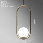 PENDANT LIGHT (BALL LIGHT W OVAL RING) 12004