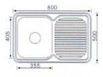 MONIC Insert Kitchen Sink i-800