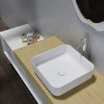 WASH BASIN COUNTER TOP (CERAMIC) WB0013WH